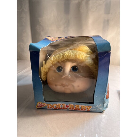 The Original DOLL BABY doll head BY MARTHA NELSON THOMAS VTG 1984 Ponytail BLOND - Picture 6 of 9